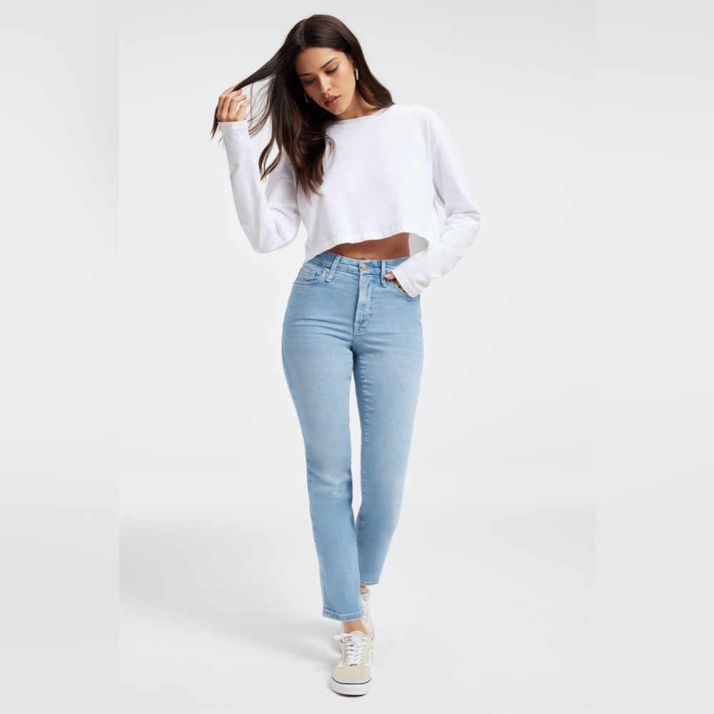 Good American Good Legs Straight Jeans Indigo126